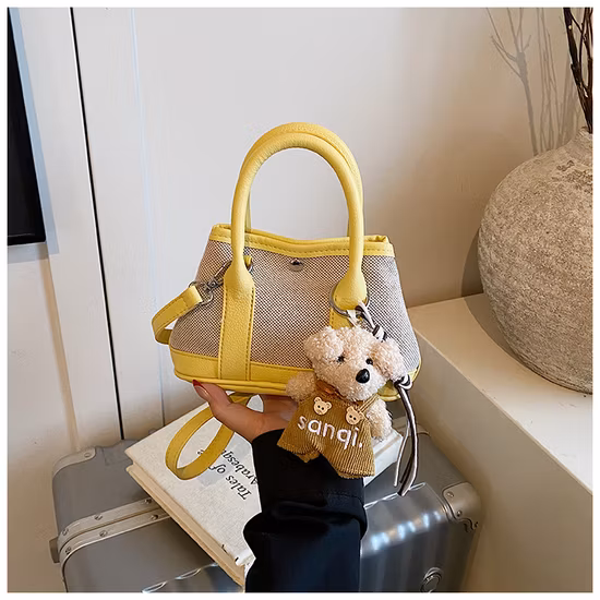 Borsa per la spesa grande in tela di cotone personalizzata di marca di moda